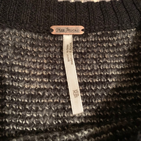 Free People Superstar Black Aztec Printed Sweater - Picture 3 of 5